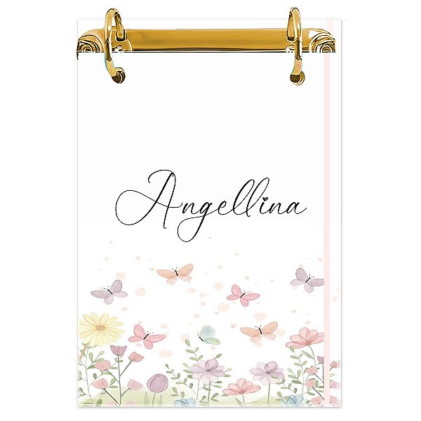 Bloco Fichário A5 Personalizado Reposicionável: Borboleta 27