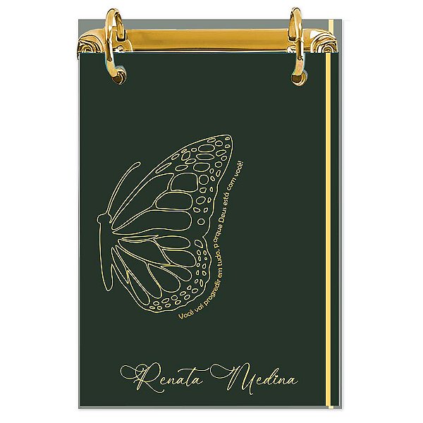 Bloco Fichário A5 Personalizado Reposicionável: Borboleta 22