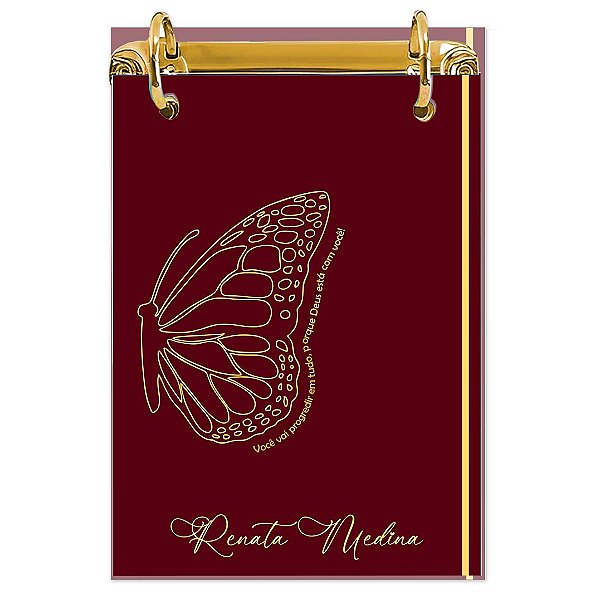 Bloco Fichário A5 Personalizado Reposicionável: Borboleta 20