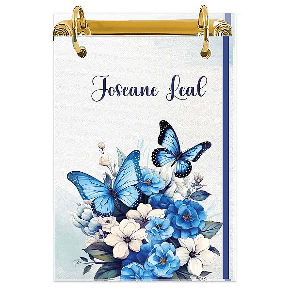 Bloco Fichário A5 Personalizado Reposicionável: Borboleta 15