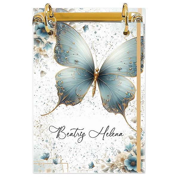 Bloco Fichário A5 Personalizado Reposicionável: Borboleta 10