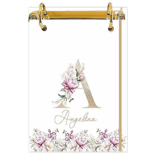 Bloco Fichário A5 Personalizado: Inicial do seu Nome 06