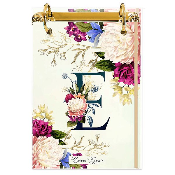 Bloco Fichário A5 Personalizado Reposicionável: Inicial do seu Nome 11