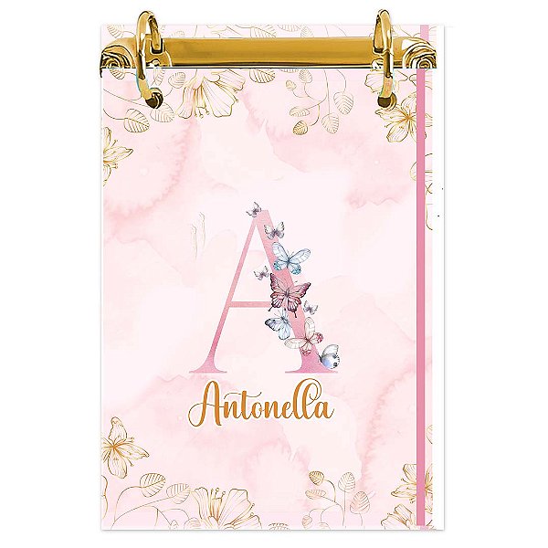 Bloco Fichário A5 Personalizado Reposicionável: Inicial do seu Nome 15