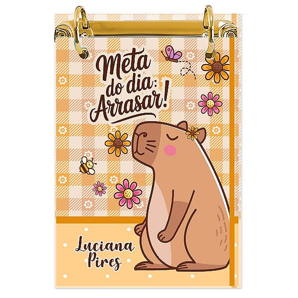 Bloco Fichário A5 Personalizado Reposicionável: Capivara 5