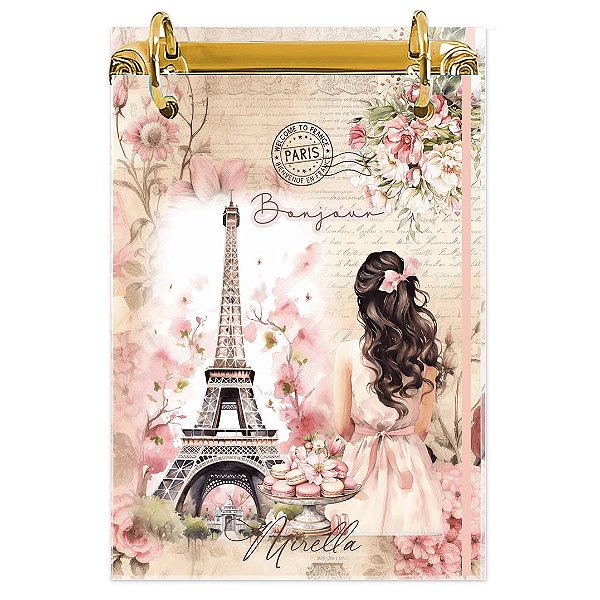Bloco Fichário A5 Personalizado Reposicionável: Paris 05
