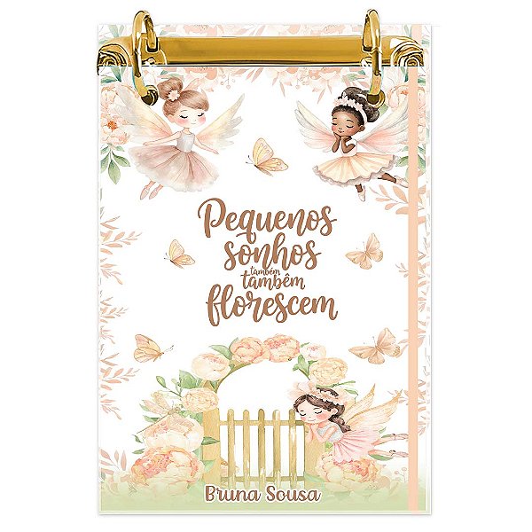 Bloco Fichário A5 Personalizado Reposicionável: Fadinha 02