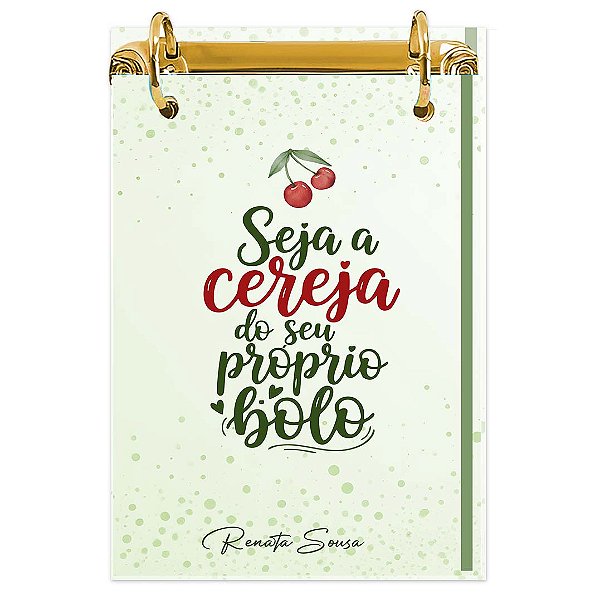 Bloco Fichário A5 Personalizado Reposicionável: Cerejinha 01