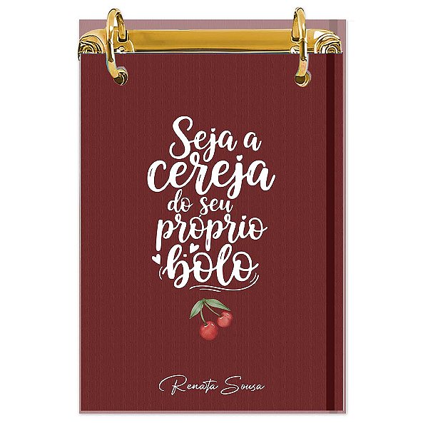 Bloco Fichário A5 Personalizado Reposicionável: Cerejinha 05