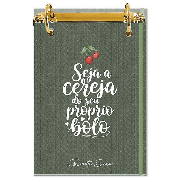 Bloco Fichário A5 Personalizado Reposicionável: Cerejinha 06