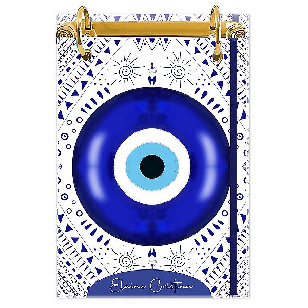 Bloco Fichário A5 Personalizado Reposicionável: Olho Grego 06