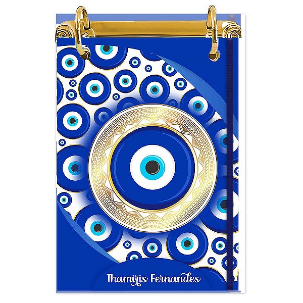 Bloco Fichário A5 Personalizado Reposicionável: Olho Grego 01