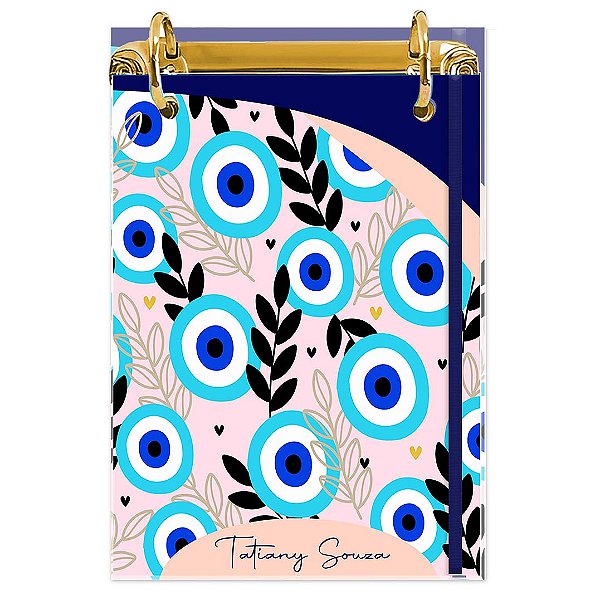 Bloco Fichário A5 Personalizado Reposicionável: Olho Grego 03