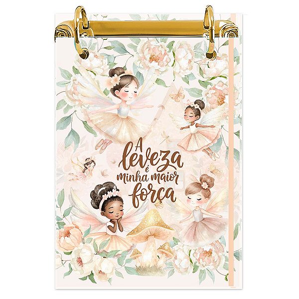 Bloco Fichário A5 Personalizado Reposicionável: Fadinha 01
