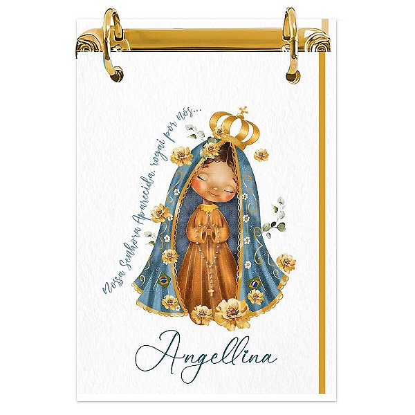 Bloco Fichário A5 Personalizado Reposicionável: NS. Aparecida 01