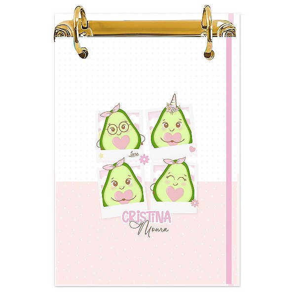 Bloco Fichário A5 Personalizado Reposicionável: Cacto 01