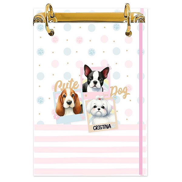 Bloco Fichário A5 Personalizado Reposicionável: Cachorrinho 01
