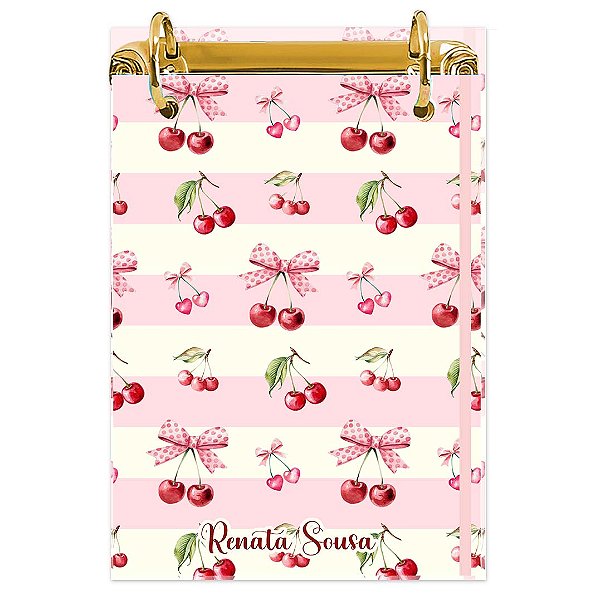 Bloco Fichário A5 Personalizado Reposicionável: Cerejinha 07