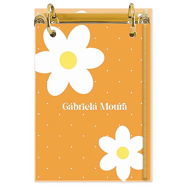 Bloco Fichário A5 Personalizado Reposicionável: Floral 01
