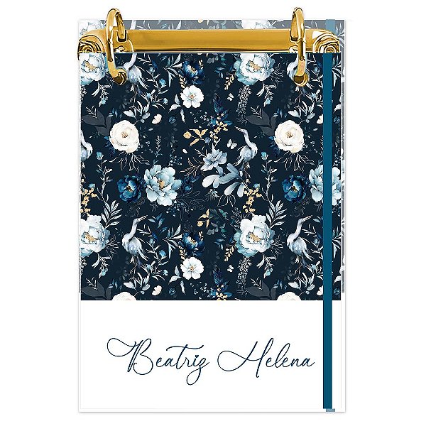 Bloco Fichário A5 Personalizado Reposicionável: Floral 04l: