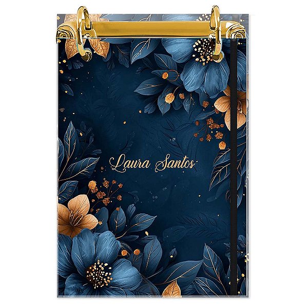 Bloco Fichário A5 Personalizado Reposicionável: Floral 05
