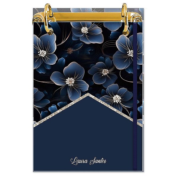 Bloco Fichário A5 Personalizado Reposicionável: Floral 07