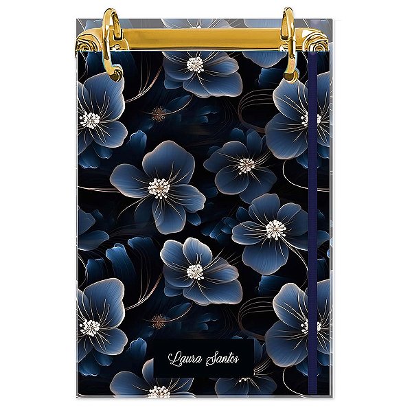 Bloco Fichário A5 Personalizado Reposicionável: Floral 08