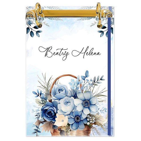 Bloco Fichário A5 Personalizado Reposicionável: Floral 09