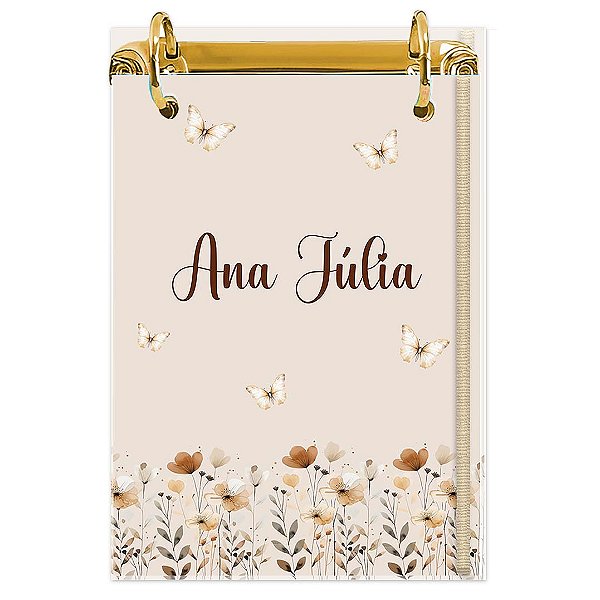 Bloco Fichário A5 Personalizado Reposicionável: Floral 11