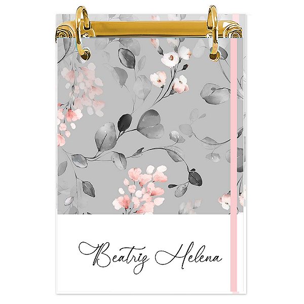 Bloco Fichário A5 Personalizado Reposicionável: Floral 13