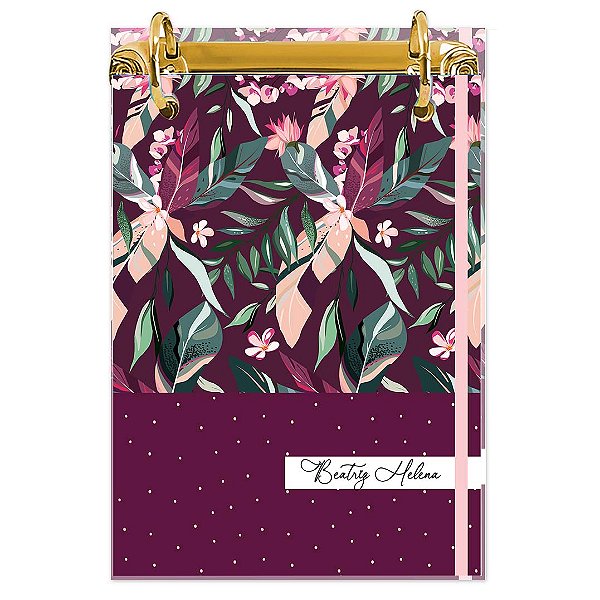 Bloco Fichário A5 Personalizado Reposicionável: Floral 14