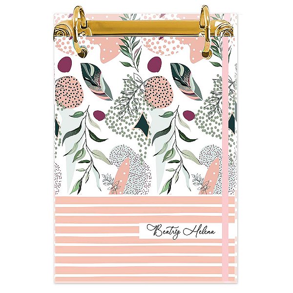 Bloco Fichário A5 Personalizado Reposicionável: Floral 19