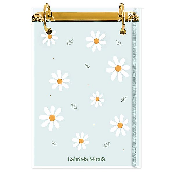 Bloco Fichário A5 Personalizado Reposicionável: Floral 23