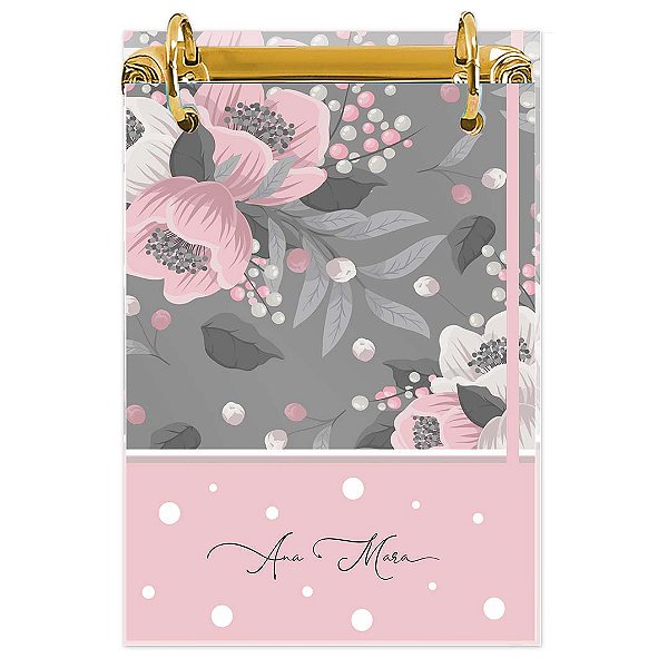 Bloco Fichário A5 Personalizado Reposicionável: Floral 25