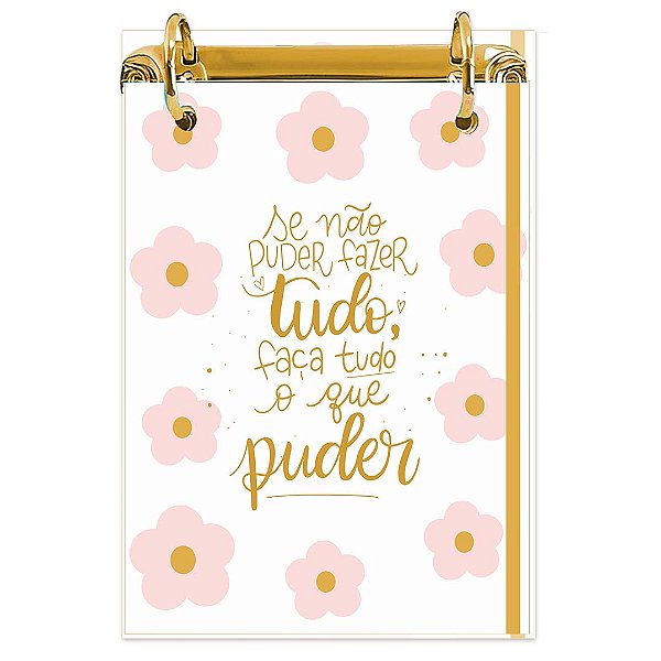 Bloco Fichário A5 Personalizado Reposicionável: Floral 27