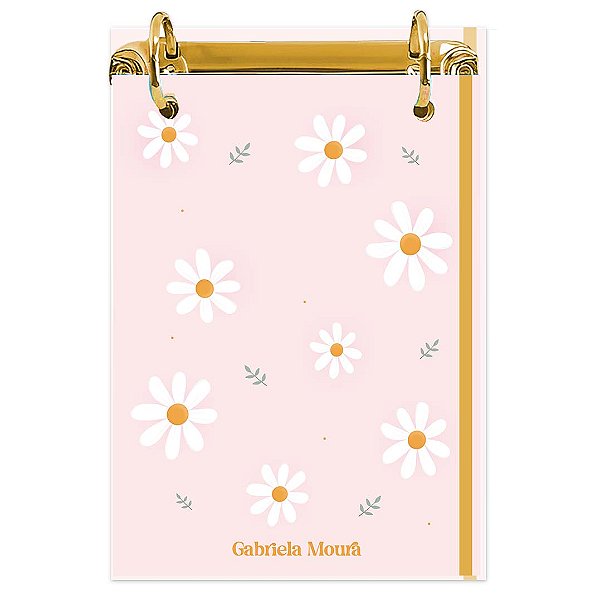 Bloco Fichário A5 Personalizado Reposicionável: Floral 28
