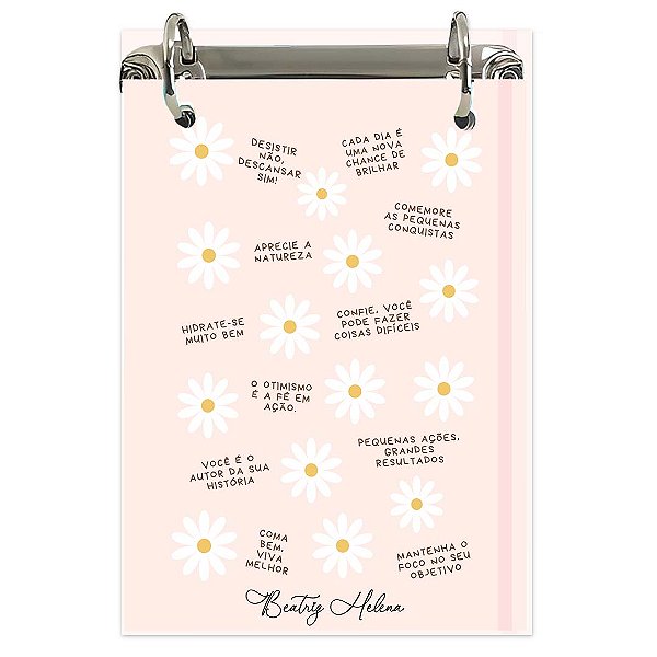 Bloco Fichário A5 Personalizado Reposicionável: Floral 31