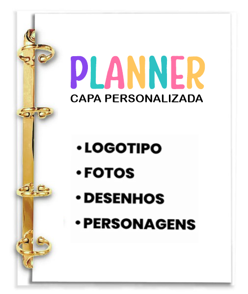 Planner Fichário Reposicionável : Personalizado ( Anexe sua imagem ) - Leia a Descrição