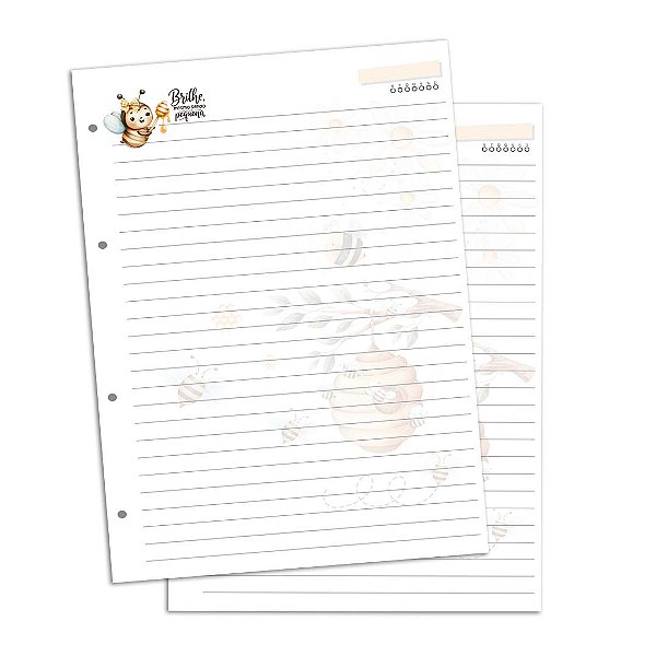 Refil de Fichário com 180 Folhas - Brilhe mesmo sendo pequena