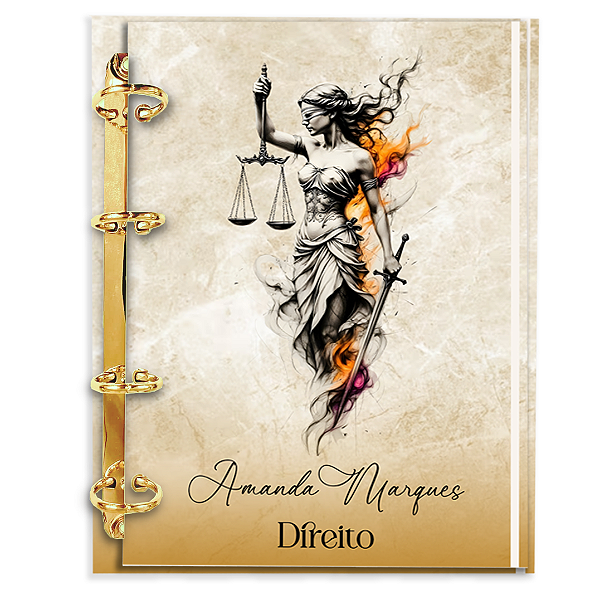 Fichário Personalizado Reposicionável Pautado: Direito 25