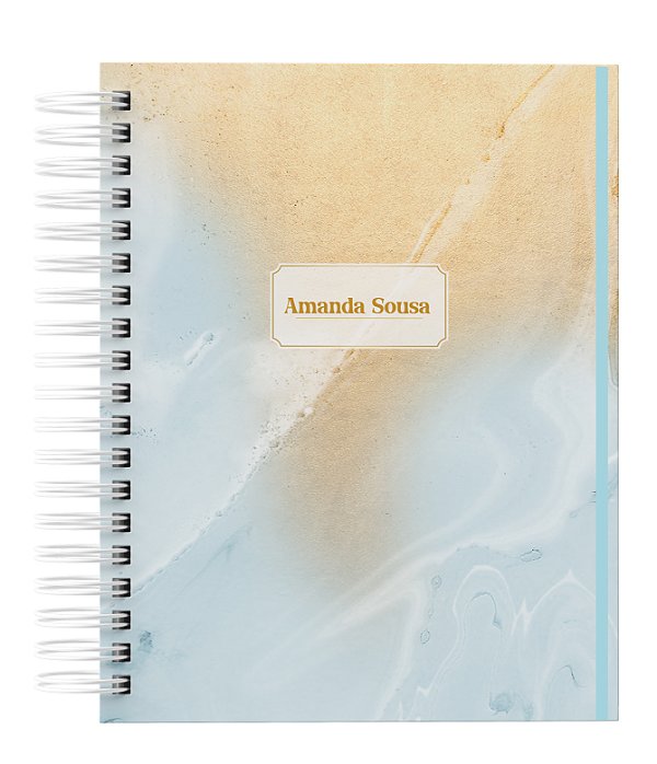 Agenda Personalizada com seu nome: Marmore 01