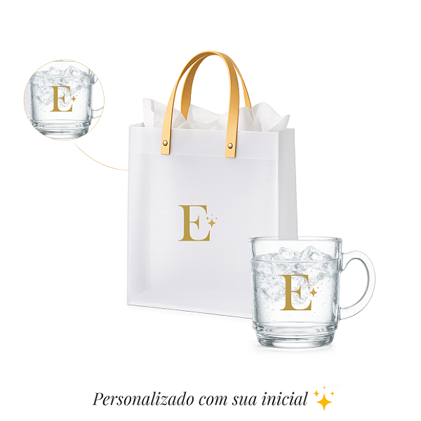 Caneca de Vidro Premium Estrellyta: Personalização Exclusiva (250ml)