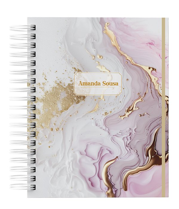 Agenda Personalizada com seu nome: Marmore 12