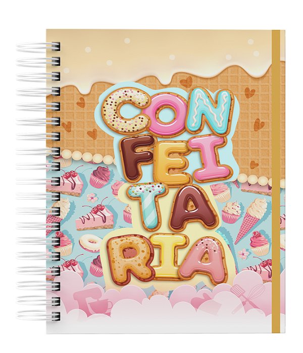 Agenda Personalizada com seu nome: Confeitaria 01