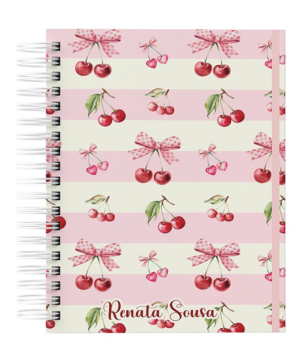 Agenda Personalizada com seu nome: Cerejinha 01