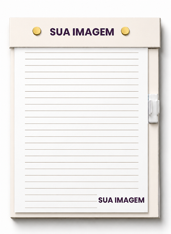 Bloco A5 Reposicionável – Capa Personalizada I Estrellyta ( Anexe sua imagem ) - Leia a Descrição