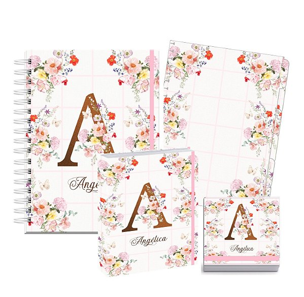 Kit Papelaria Inteligente: Jardim Florido