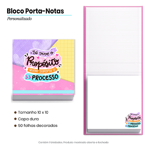 Bloco Porta Notas - Personalizado: Suporte o Processo