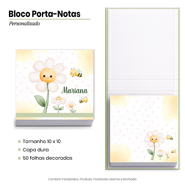 Bloco Porta Notas - Personalizado: Jardim do Encantado