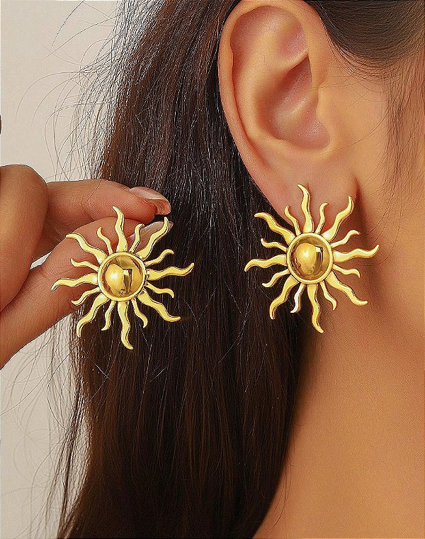 Brinco Sol Dourado